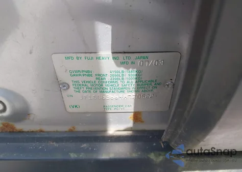 2004 Subaru Forester 2.5X from USA, damaged, VIN JF1SG63664H720522